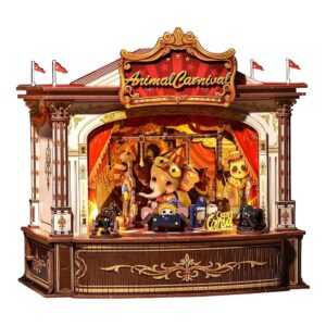 Animal Carnival Music Box 3D Wooden Puzzle_1