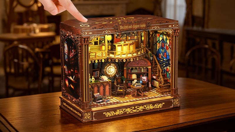 Ancient And Elegant Books Book Nook Miniature Dollhouse_Description_1