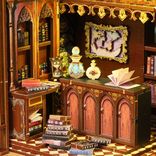 Ancient And Elegant Books Book Nook Miniature Dollhouse_Description_4