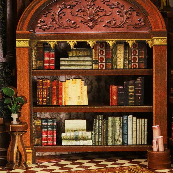 Ancient And Elegant Books Book Nook Miniature Dollhouse_Description_6