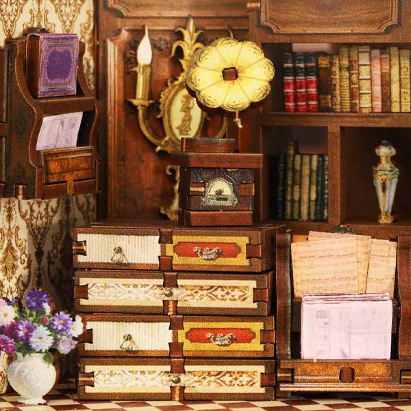 Ancient And Elegant Books Book Nook Miniature Dollhouse_Description_7