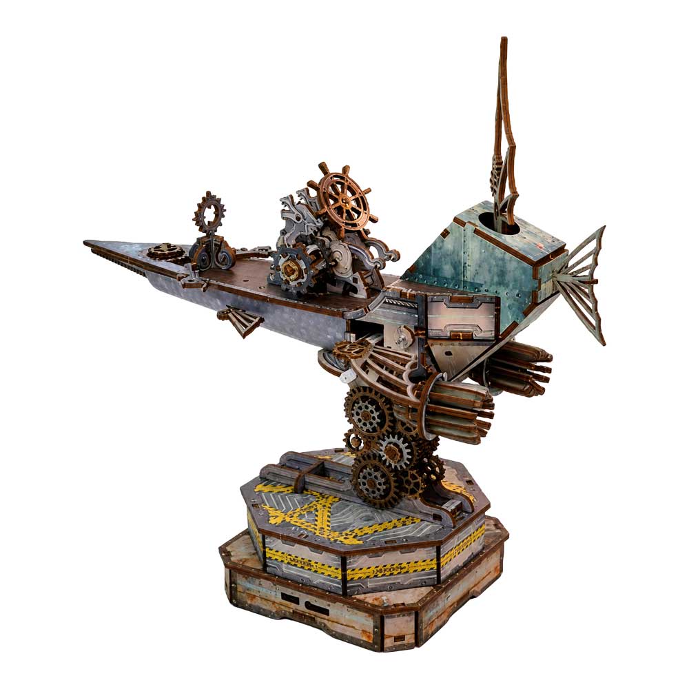 Mechanical Warship 3D Wooden Puzzle_1 Mechanical Warship 3D Wooden Puzzle_1