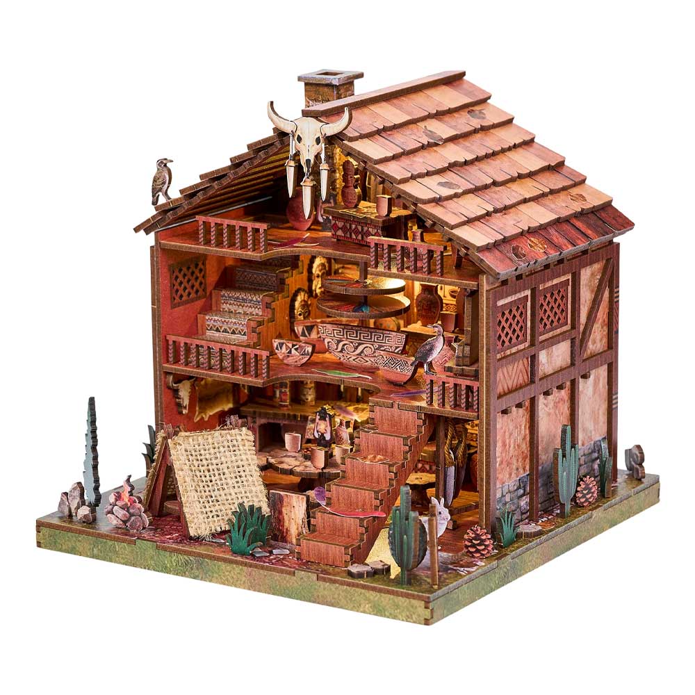 Plume Mountain Retreat DIY Miniature Dollhouse_1 Plume Mountain Retreat DIY Miniature Dollhouse_1