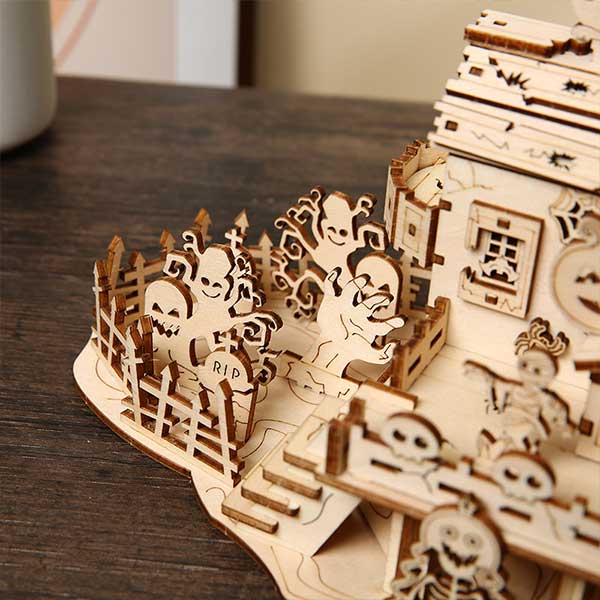 Halloween Haunted House 3D Wooden Puzzle_Description_4