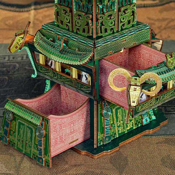 Four Ram Square Zun 3D Wooden Puzzle_Description_4