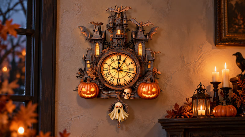 Halloween Castle Clock 3D Wooden Puzzle_Description_1